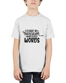 fluent in sarcasm and cuss words 19# - graphic - Youth Tee Unisex