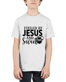 fueled by jesus and sweet tea 990# - tea - Youth Tee Unisex