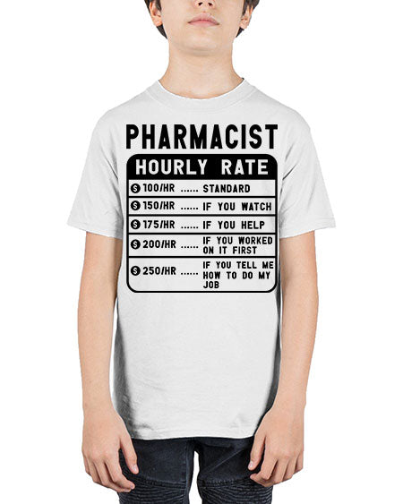 funny pharmacist hourly rate 808# - pharmacist - Youth Tee Unisex