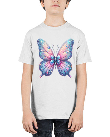 glitter butterfly 12# - butterfly - Youth Tee Unisex