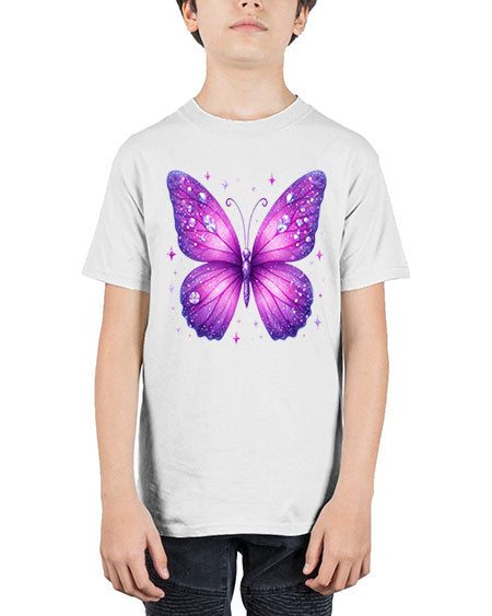 glitter butterfly 13# - butterfly - Youth Tee Unisex