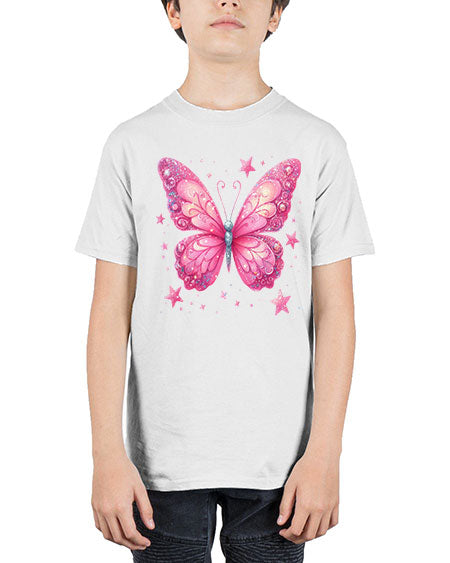 glitter butterfly 16# - butterfly - Youth Tee Unisex