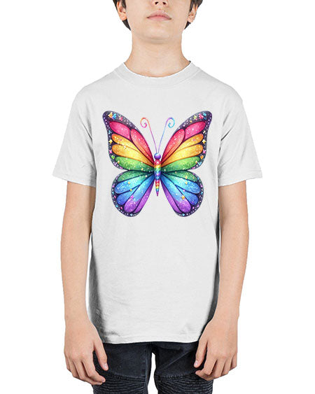 glitter butterfly 19# - butterfly - Youth Tee Unisex