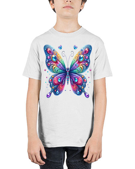 glitter butterfly 22# - butterfly - Youth Tee Unisex