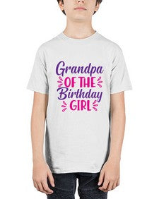 grandpa of the birthday girl 146# - unicorn - Youth Tee Unisex
