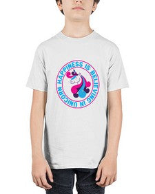 happiness is believing in unicorn 149# - unicorn - Youth Tee Unisex