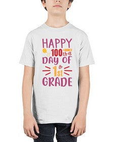 happy one hundredth day of first grade 247# - first grade - Youth Tee Unisex