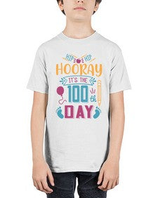 hip hip hooray its the one hundredth day 353# - one hundred days - Youth Tee Unisex