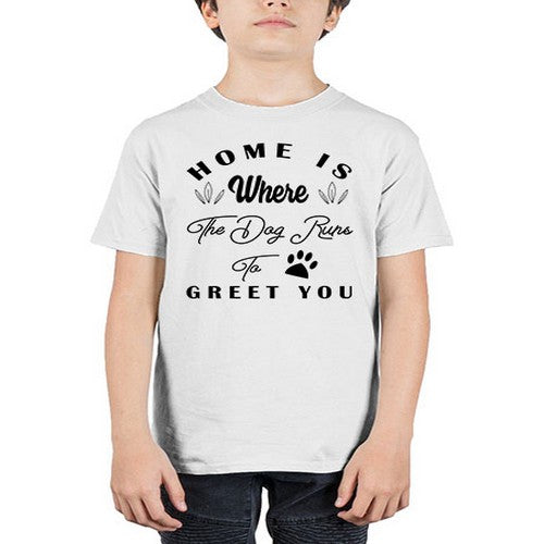 home is where the dog 153# - dogs - Youth Tee Unisex