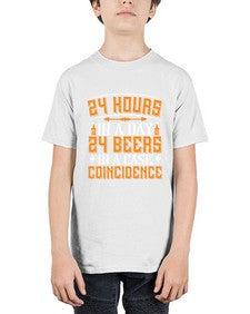hours in a day beers in a case coincidence 191# - drinking - Youth Tee Unisex