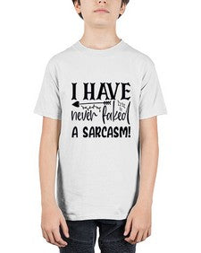 i have never faked a sarcasm 34# - sarcastic - Youth Tee Unisex