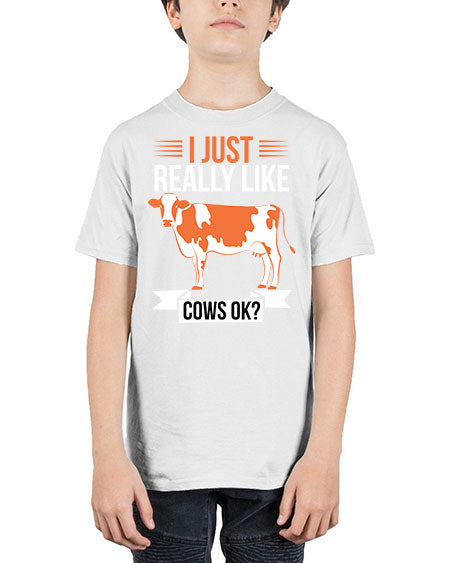 i just really like cows ok Style 3# - cow - Youth Tee Unisex