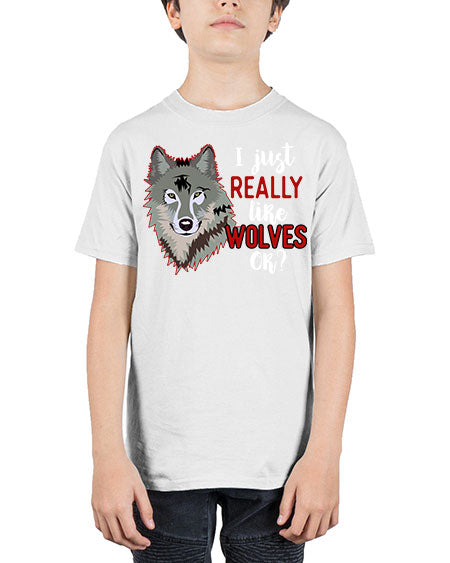 i just really like wolves - wolf - Youth Tee Unisex