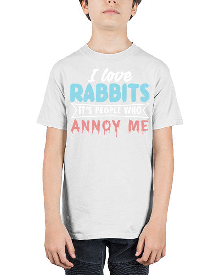 i love rabbits its people who annoy me - rabbit - Youth Tee Unisex