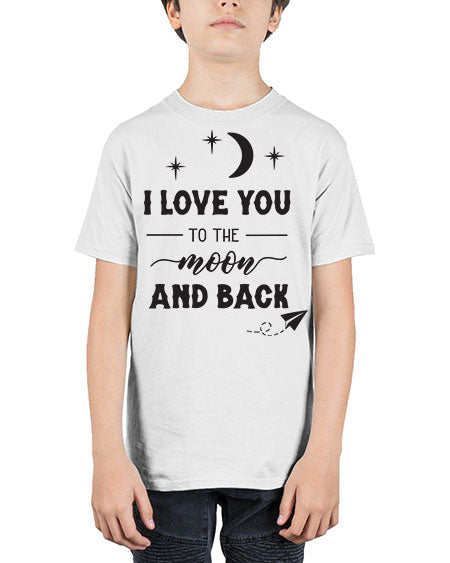 i love you to the moon and back 5# - moon - Youth Tee Unisex