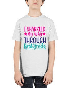 i sparkled my way through first grade 377# - first grade - Youth Tee Unisex