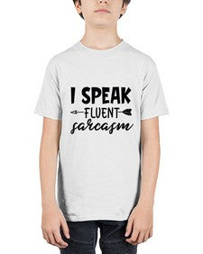 i speak fluent sarcasm 38# - sarcastic - Youth Tee Unisex