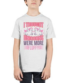 i thought unicorns were more fluffy 193# - unicorn - Youth Tee Unisex