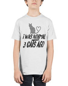 i was normal three cats ago - cats - Youth Tee Unisex