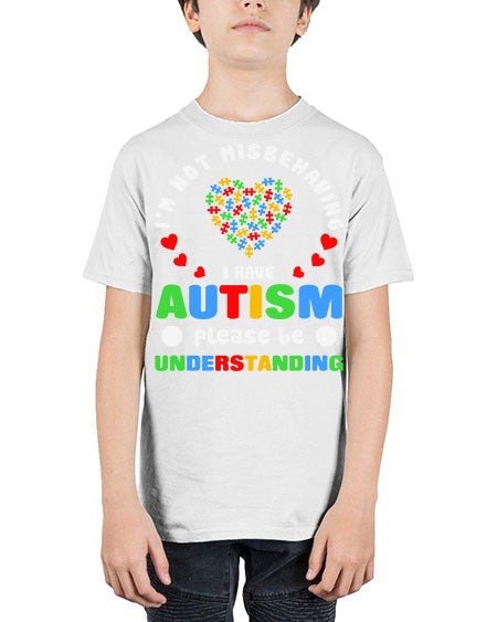 im not misbehaving i have 95# - autism - Youth Tee Unisex
