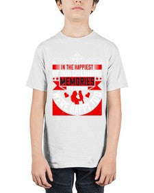 in the happiest of our childhood memories our parents were happy too 343# - parents day - Youth Tee Unisex