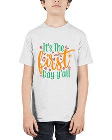 its the first day yall 395# - last day of school - Youth Tee Unisex