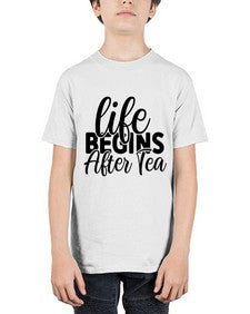life begins after tea 1297# - tea - Youth Tee Unisex