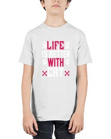 life is better with cat Style 65# - cats - Youth Tee Unisex