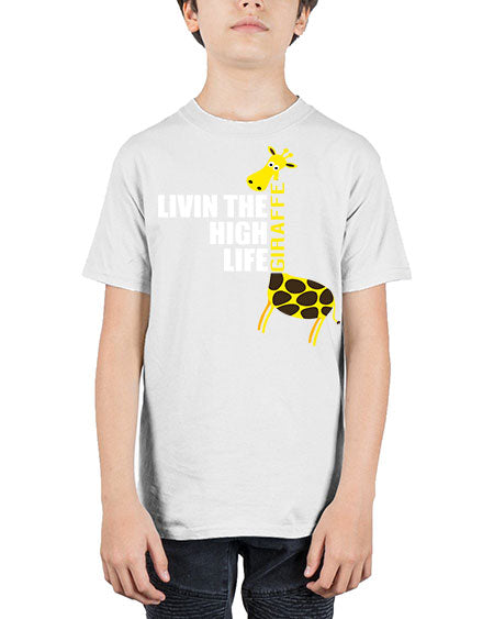 living the high life giraffe - giraffee - Youth Tee Unisex