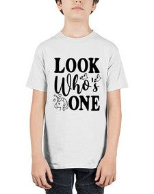 look whos one 262# - unicorn - Youth Tee Unisex