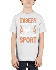 misery like yoga is not a competitive sport  425# - yoga - Youth Tee Unisex