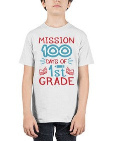 mission one hundred days of first grade 533# - first grade - Youth Tee Unisex