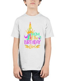 mom of the birthday girl 308# - unicorn - Youth Tee Unisex
