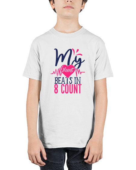 my heart beats in count 1740# - cheer - Youth Tee Unisex