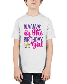 nana of the birthday girl 328# - unicorn - Youth Tee Unisex