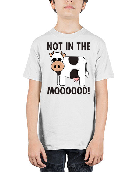 not in the mooood  - cow - Youth Tee Unisex