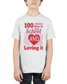 one hundred days of school and loving it 571# - one hundred days - Youth Tee Unisex