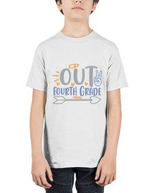 peace out fourth grade 627# - fourth grade - Youth Tee Unisex