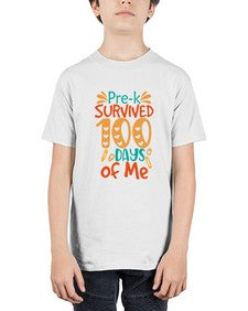 prek survived one hundred days of me 663# - one hundred days - Youth Tee Unisex