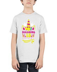 reading is magical 366# - unicorn - Youth Tee Unisex
