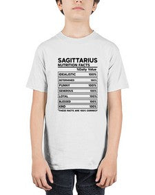 sagittarius Nutrition Facts 400# - sagittarius - Youth Tee Unisex