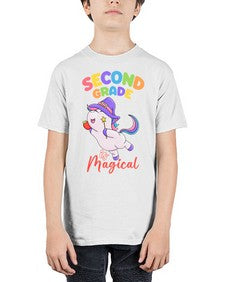 second Grade is Magical Unicorn 821# - second grade - Youth Tee Unisex