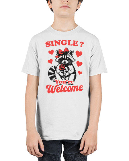 single youre welcome 55# - raccoon - Youth Tee Unisex