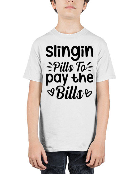 slingin pills to pay the bills 1404# - pharmacist - Youth Tee Unisex
