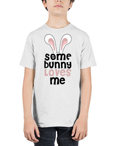 some bunny loves me - rabbit - Youth Tee Unisex