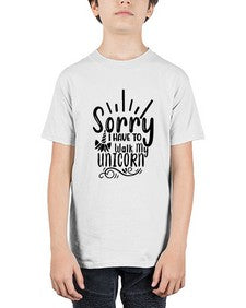 sorry i have to walk my unicorn 411# - unicorn - Youth Tee Unisex