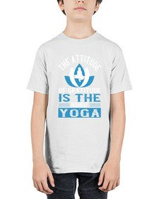 the attitude of gratitude is the highest yoga  545# - yoga - Youth Tee Unisex