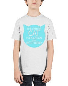 the entire cat popluation is my bestfriend - cats - Youth Tee Unisex
