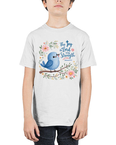 the joy of the lord is my strength 73# - birds - Youth Tee Unisex