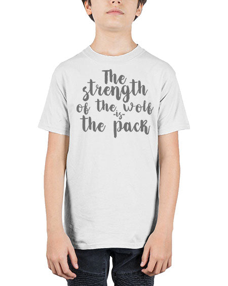 the strength of the wolf is the pack - wolf - Youth Tee Unisex